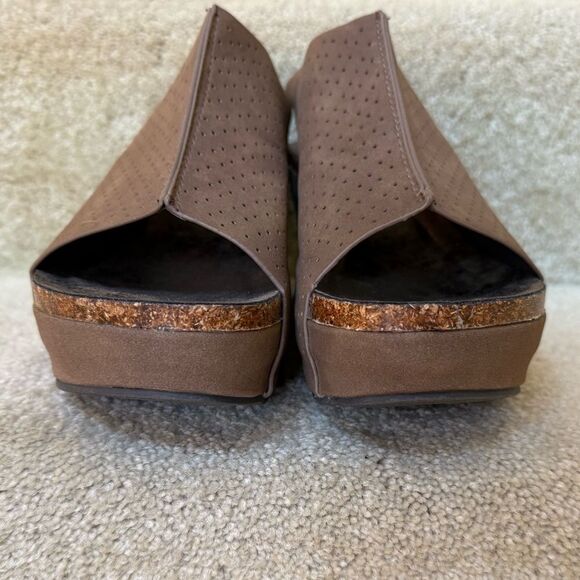 Pierre Dumas Chantal Sandals Wedges Platforms Brown‎ Women’s Size 10 - Picture 3 of 9